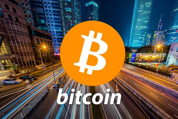 Bitcoin Kavramı Cryptocurrency Blockchain Dijital Para — Stok fotoğraf