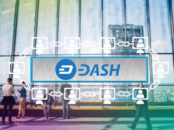 Dash sikke, bir Cryptocurrency blockchain platformu, dijital para kavramı   