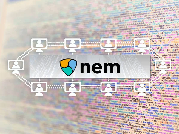 Nem sikke, bir Cryptocurrency blockchain platformu, dijital para sembol Xem kavramı 