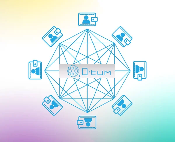 Q-tum sikke, bir Cryptocurrency blockchain platformu, dijital para kavramı 