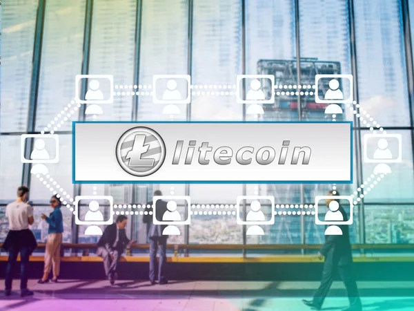 Concept Litecoin Cryptographically Secured Chain Digital Money — Stock Photo, Image