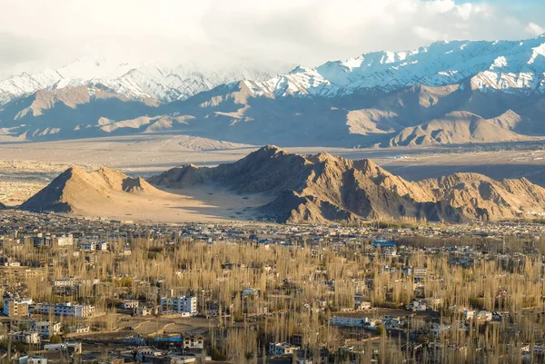 City Leh Leh City Located Indian Himalayas Altitude 3500 Meters — Stock Photo, Image