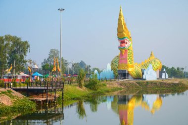 : Yasothon, Thailand - 22 Şubat 2016: Naga heykel meseum
