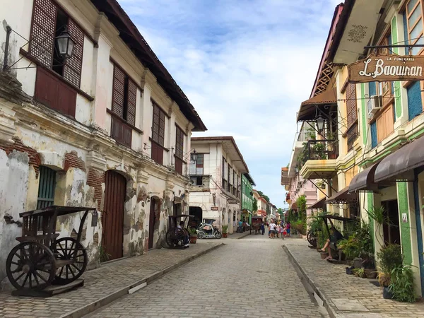 菲律宾维根 维根市 它是世界遗产 因为它是菲律宾仅存的为数不多的西班牙裔城镇之一 246 — 图库照片