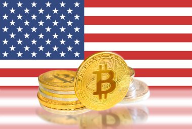 Usa 'nın Bayrağı, Kripto Para Birimi, Dijital Para Konsepti