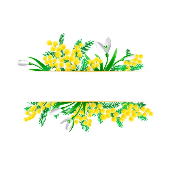 矢量艺术春天花卉水平设计模板 — 图库矢量图片
