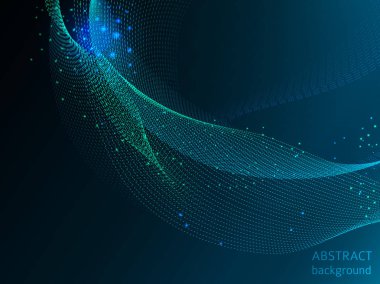 Bulanık geometrik şekiller şablonuyla soyut afiş