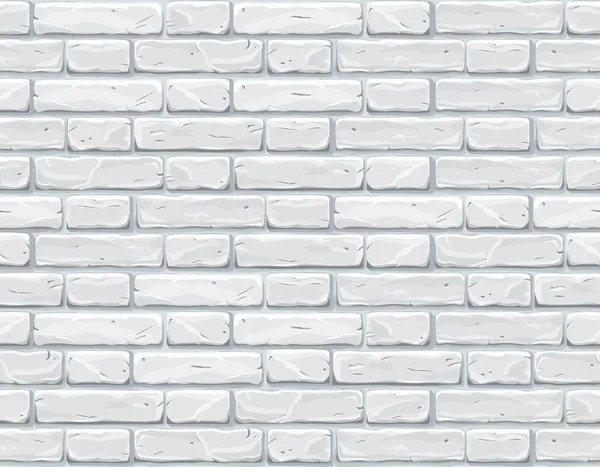 White bricks cartoon vector illustration. Neutral background — Stock Vector