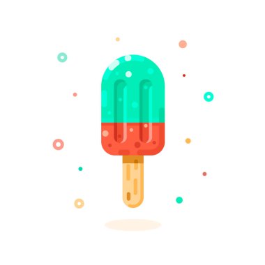 Buz pop vektör trendy düz illüstrasyon