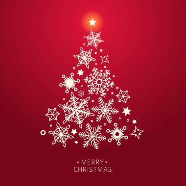 Kar taneleri ile Tebrik kartı Merry Christmas arka plan