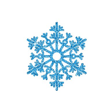 Mavi Parıltılı Kar Tanesi. Noel, Yeni Yıl vektör tebrik kartı