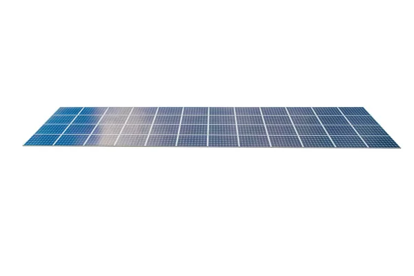 Close Van Zonnepanelen Geïsoleerd Witte Achtergrond — Stockfoto