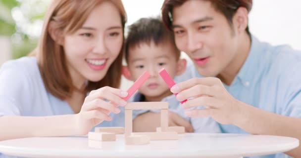Štěstí Rodinný koncept — Stock video