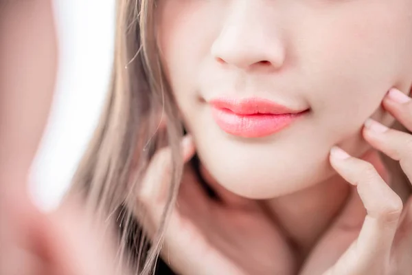 Close-up vrouw lip — Stockfoto