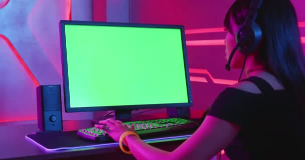 Bilgisayar ile siber spor oyun — Stok video