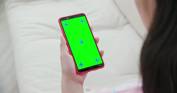 Woman use smart phone — Stock Video