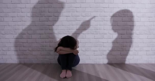 Conceito de violência doméstica — Vídeo de Stock