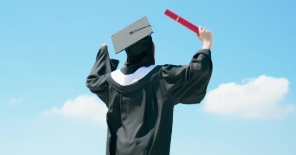 Asiático estudante pós-graduação — Vídeo de Stock