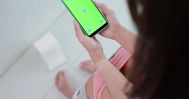 Teléfono inteligente con pantalla verde — Vídeos de Stock