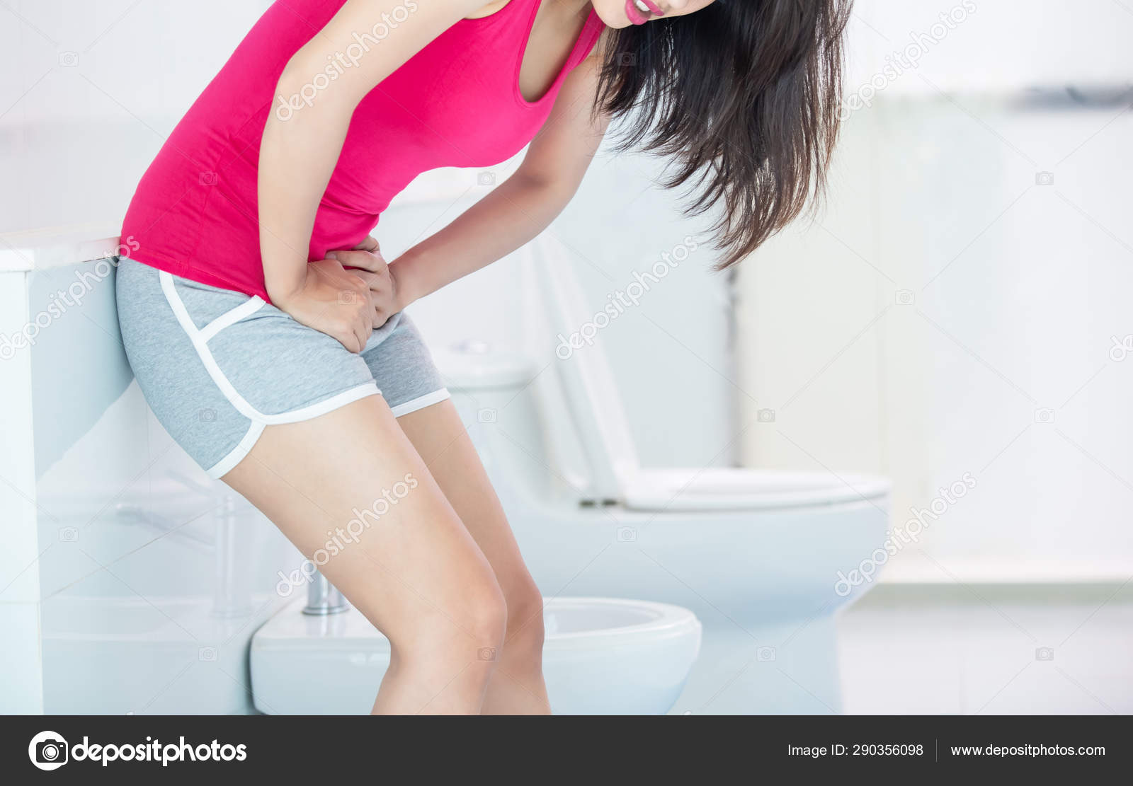 urinate Asian woman want to urinate — Stock Photo © ryanking999 #290356098