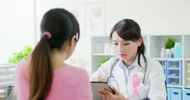 Concepto de prevención del cáncer de mama — Vídeo de stock