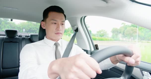 Conceito de carro auto condução inteligente — Vídeo de Stock