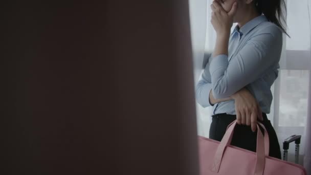 Business woman feel depress — Stock Video