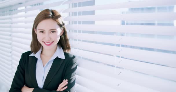 Mulher de negócios confiante — Vídeo de Stock