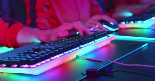 Profesyonel Siber Oyuncular Takımı — Stok video