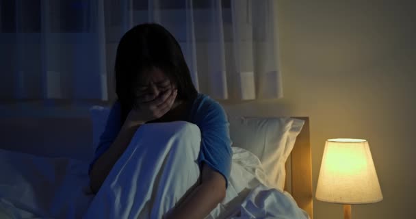 Asiatico donna sentire depresso — Video Stock