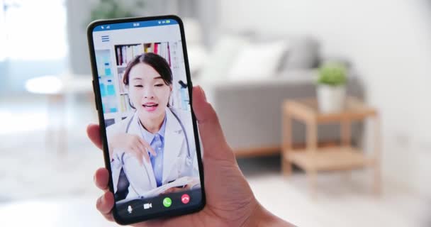 Telemedicine video chat concept — Stock Video