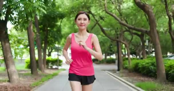 Sport woman running — Stock Video