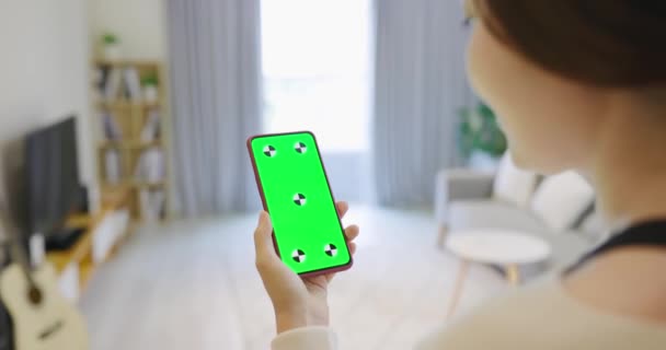 Πράσινη έννοια οθόνη του κινητού — Αρχείο Βίντεο