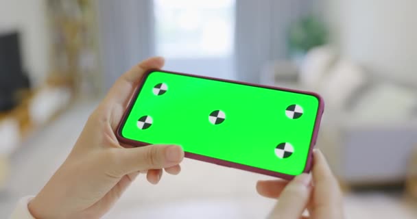 Téléphone portable avec écran vert — Video