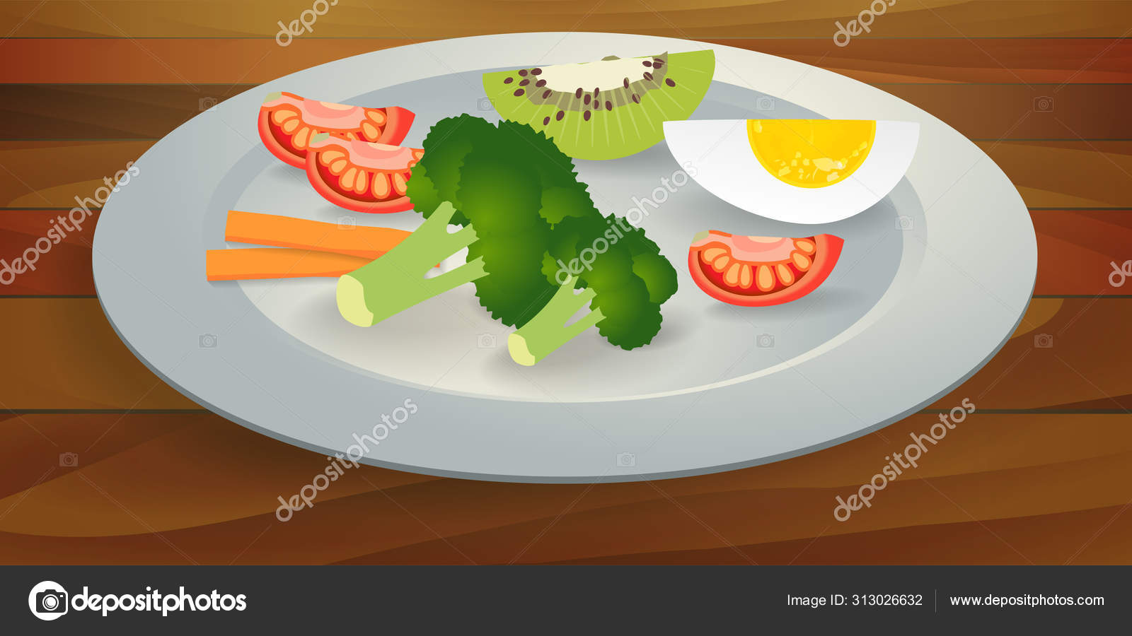 Blw Baby Led Weaning Egg Fruits Vegetables Plate Solid Food Stock Vector  Image by ©Binastasia #313026632