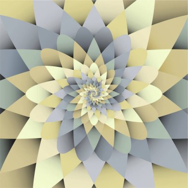 Origami kağıt spiral psychedelic vektör arka plan