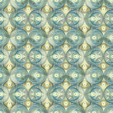 Operasyon sanatı eşmerkezli daireler kusursuz desen. Paketleme, kumaş, tekstil, duvar kağıdı tasarımı için vektör retro biçimi illüstrasyonu