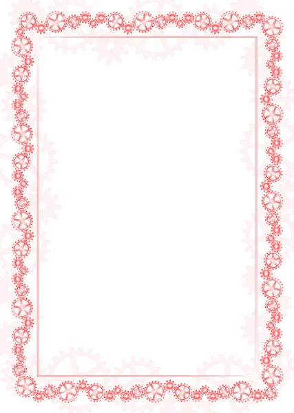 Kırmızı çerçeve ve dişli tipi mekanizması ile sınır