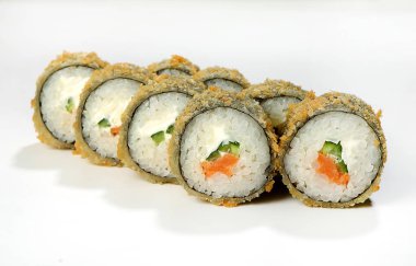 Sıcak rulo (Philadelphia peyniri, salatalık, somon).