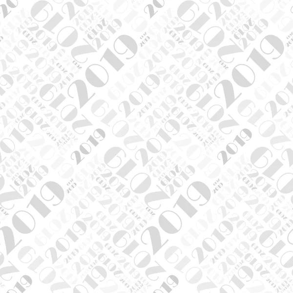 Векторный Бесшовный Рисунок Номером Две Тысячи Девятнадцать 2019 Год — стоковый вектор