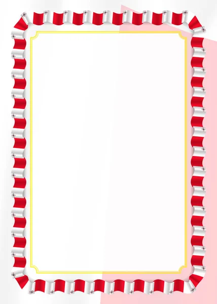 Рамка Граница Ленты Флагом Мальты Элементы Шаблона Вашего Сертификата Диплома — стоковый вектор