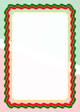 Çerçeve ve kurdele ile Tataristan bayrak, sertifika ve diploma için şablon öğeleri kenarlığını. Vektör.