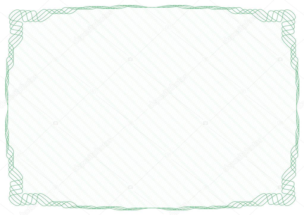 Green frame border with security protective grid