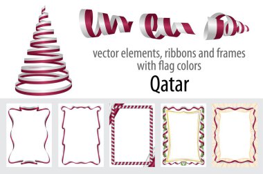 vektör öğeleri, şeritler ve bayrak renk katar, sertifika ve diploma için şablon çerçevelerle.