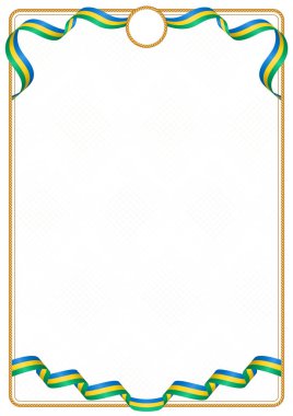 Çerçeve ve şerit kenarlığını Saint Vincent ve Grenadinler bayrak, sertifika ve diploma için şablon öğeleri renkleri ile