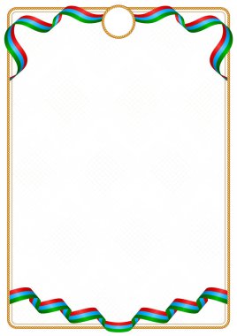 Çerçeve ve şerit kenarlığını Karelya bayrak, sertifika ve diploma için şablon öğeleri renkleri ile