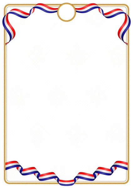 Cadre Bordure Ruban Aux Couleurs Drapeau Croate Éléments Gabarit Pour — Image vectorielle