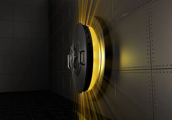 küçük Kasanın kapısını kapalı. 3D render