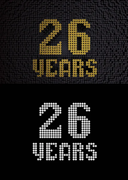 Número de ouro 26 anos. Renderização 3D — Fotografia de Stock