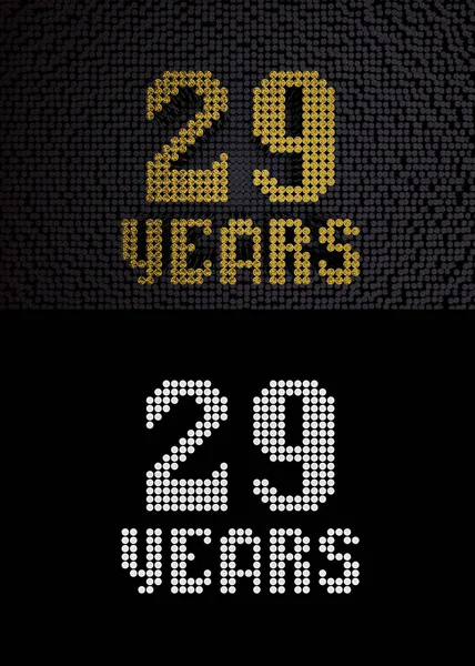 Número dourado 29 anos. Renderização 3D — Fotografia de Stock